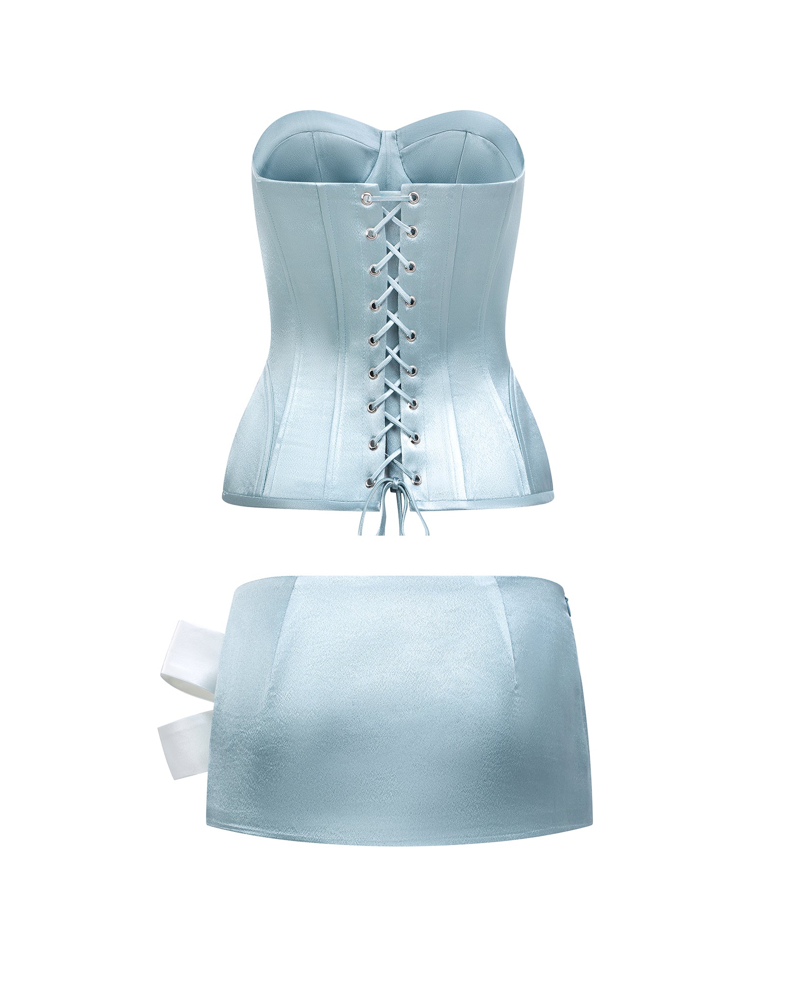 Vivienne Corset Set Ice Blue