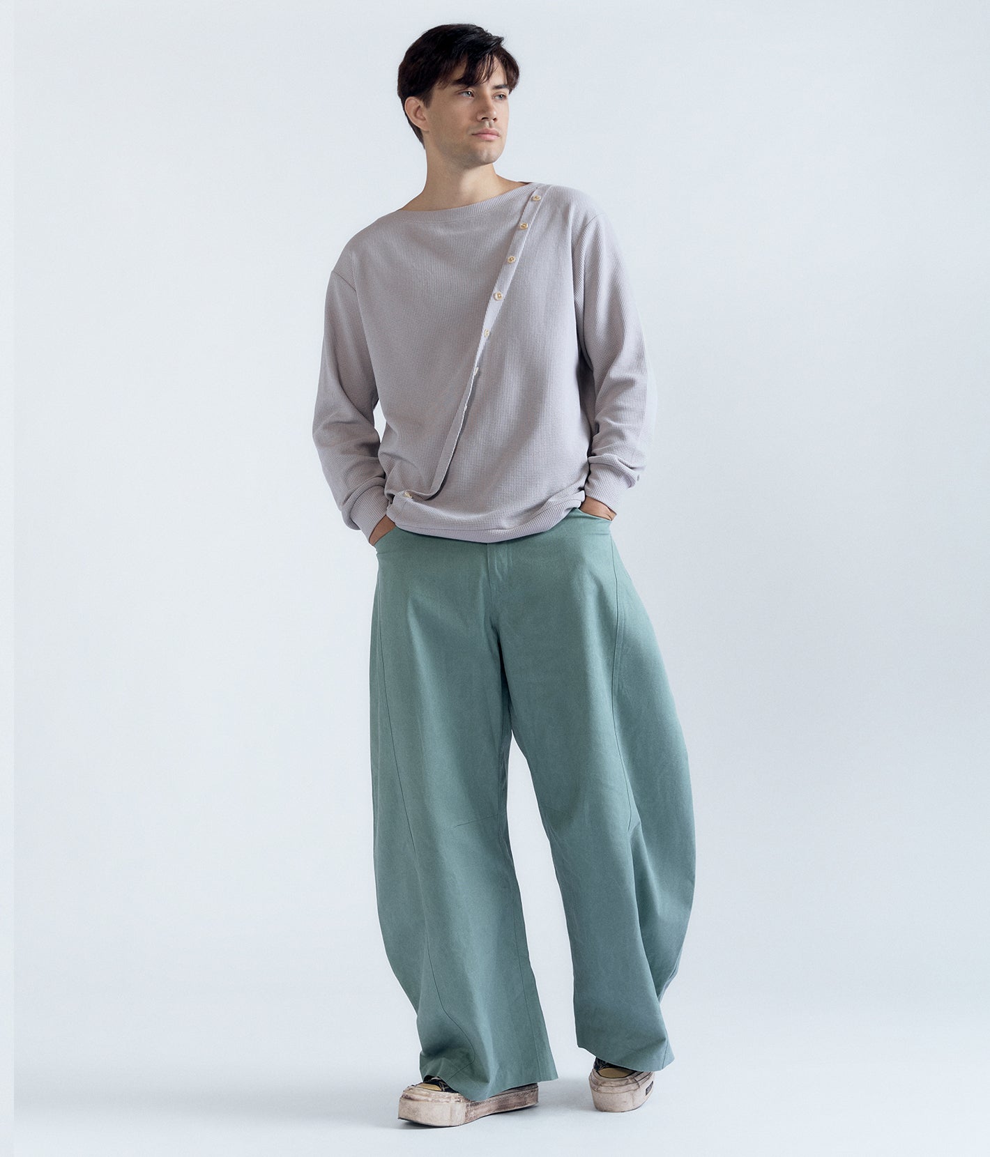 Breeze Line Waffle Pullover