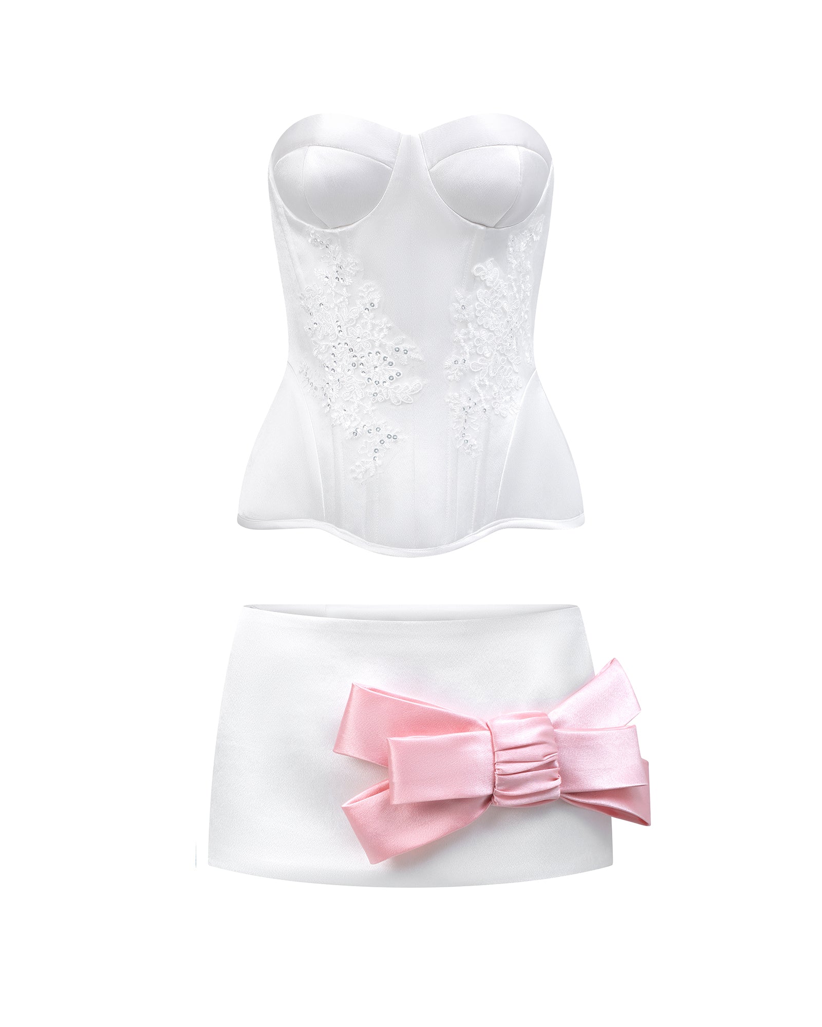 Vivienne Corset Set Cream White